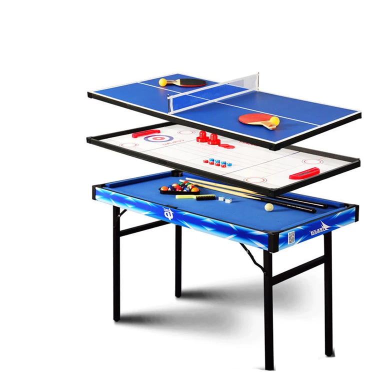New 1.2m foldable pool/glide hockey/ping-pong/shuffleboard game table multi 4 in1game table