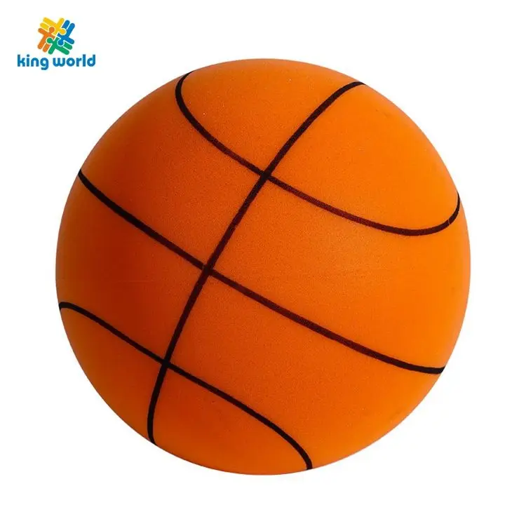 Pu Foam Washable Kids Indoor Training Elastic Silent Mute Ball Bouncing Uncoated High Density Foam Sports Ball/silent basketball