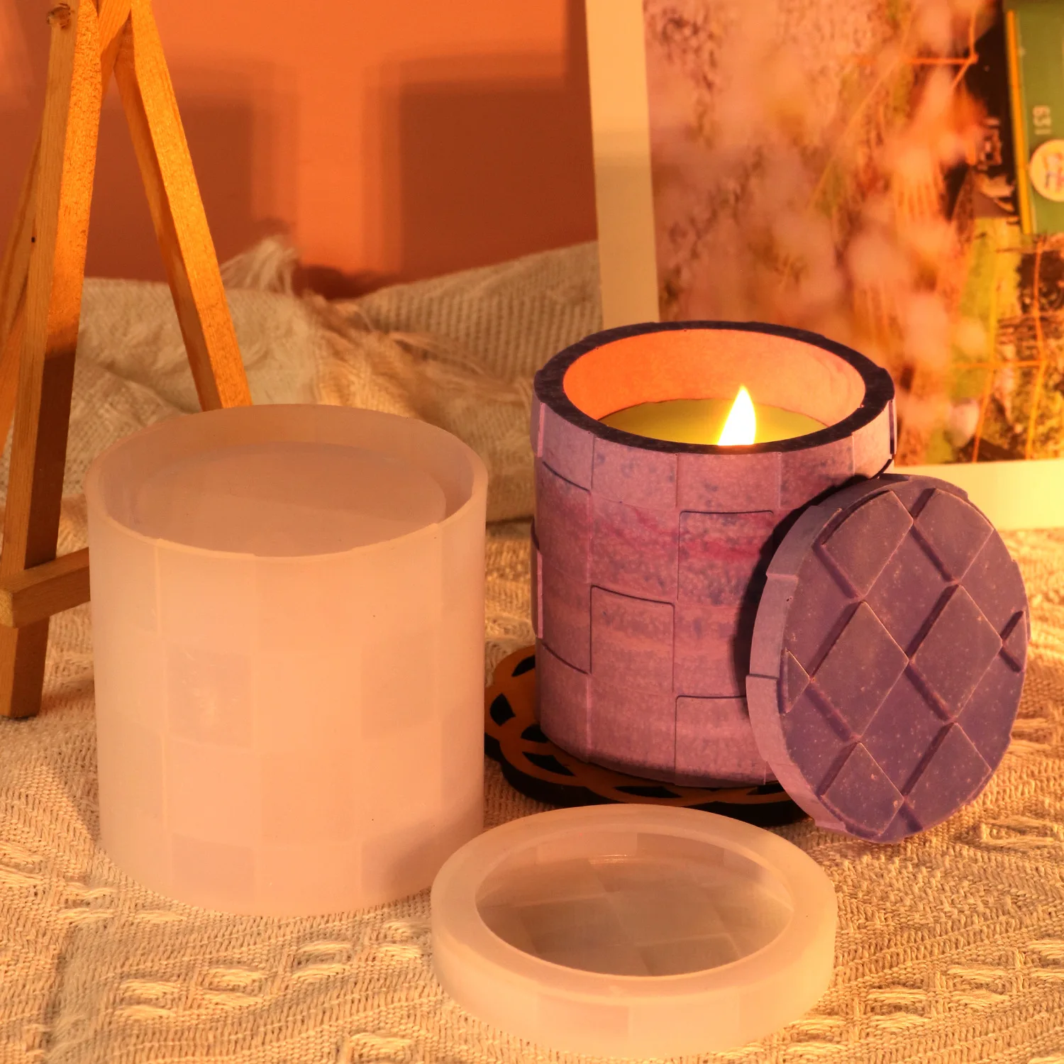 Z043  Flower Pot Mold Concrete Cement Gypsum Resin Epoxy Mold Silicone For Candle Jars Vase