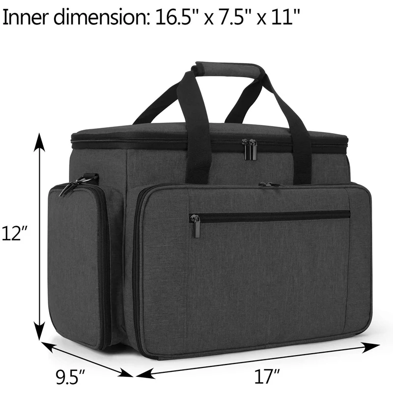 Travel Case for Sewing Machine And Accessories Carrying Bag with Removable Padding Pad