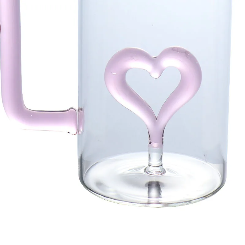 500ml Hot Water Tumbler Gift Drinkware Colorful Design Glass Mug Handmade Simple 3D Coffee Cup