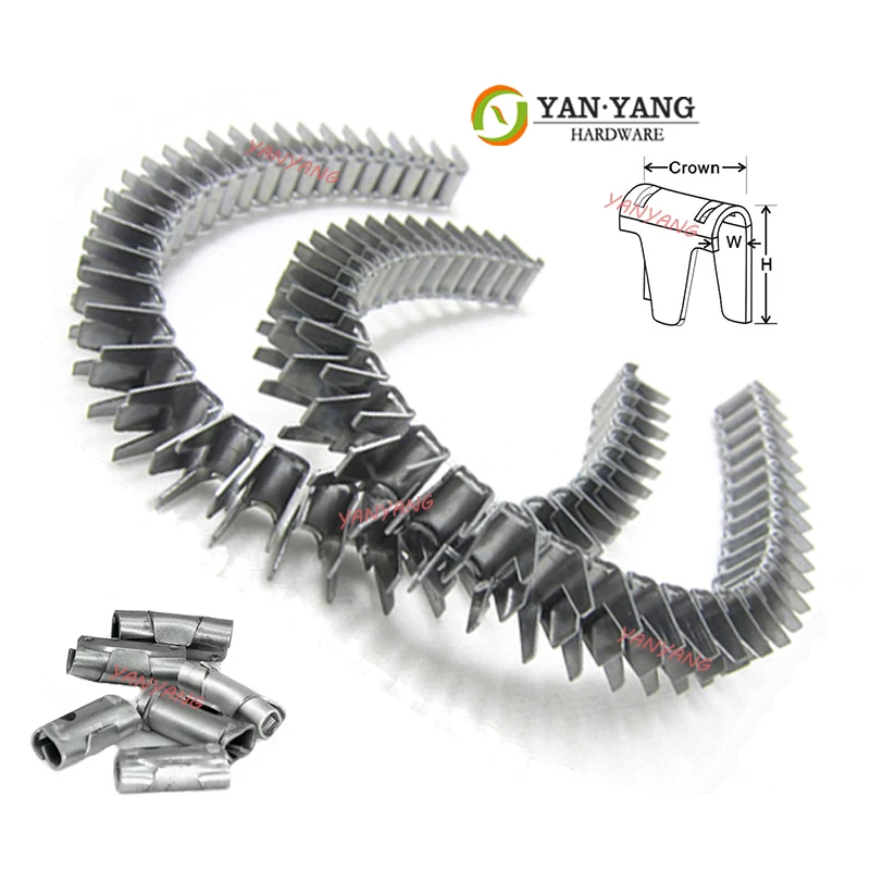 Yanyang M88 furniture clinch staples fastener razor wire clamps M87 upholstery iron cold steel mattress clips for bedding