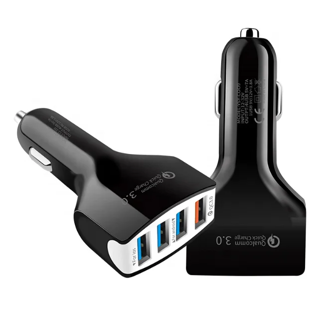 Оптовая продажа мулти порт автомобильное зарядное устройство 4 порта USB Автомобильное зарядное устройство быстрой зарядки QC3.0