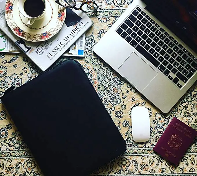 
Leather Padfolio Executive Leather Writing Portfolio Document Holder Business Case notebook 