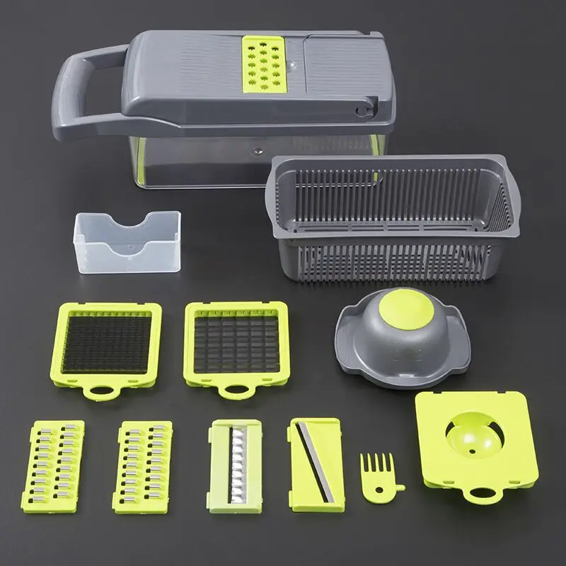 12 In 1 Multifunctional Vegetables Slicer Cutter Onion Cutter Fruits Slicer Potatoes Peeler Manual Vegetable Chopper