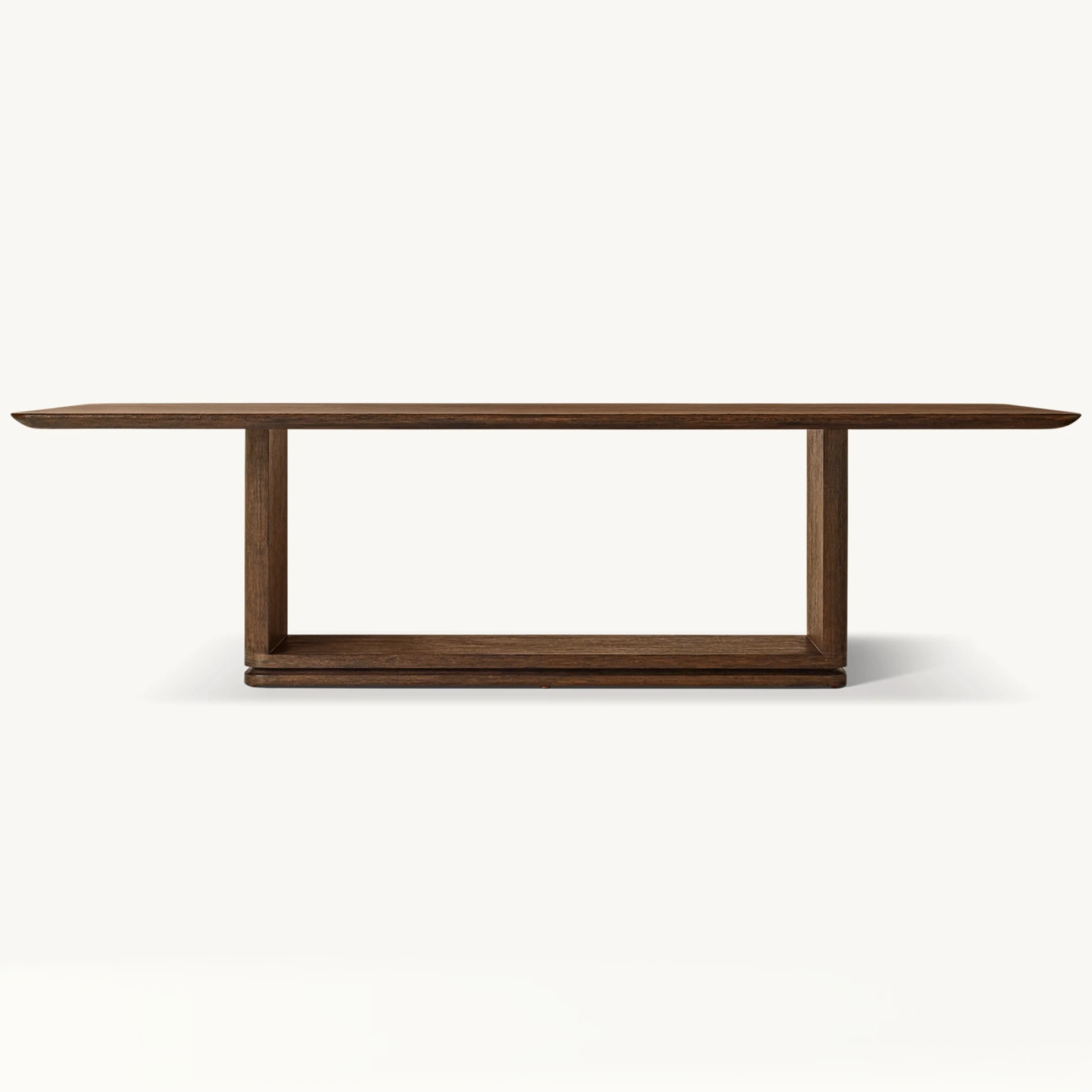 Classical Luxury Indoor Villa Furniture Natural Solid Oak Wood Open Rectangular Dining Tables