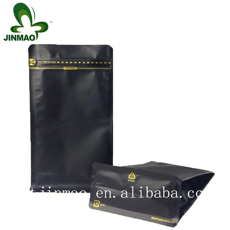 Плоское дно кофе мешок с застежкой-молнией пищевая упаковка сумка 8 граней gusset