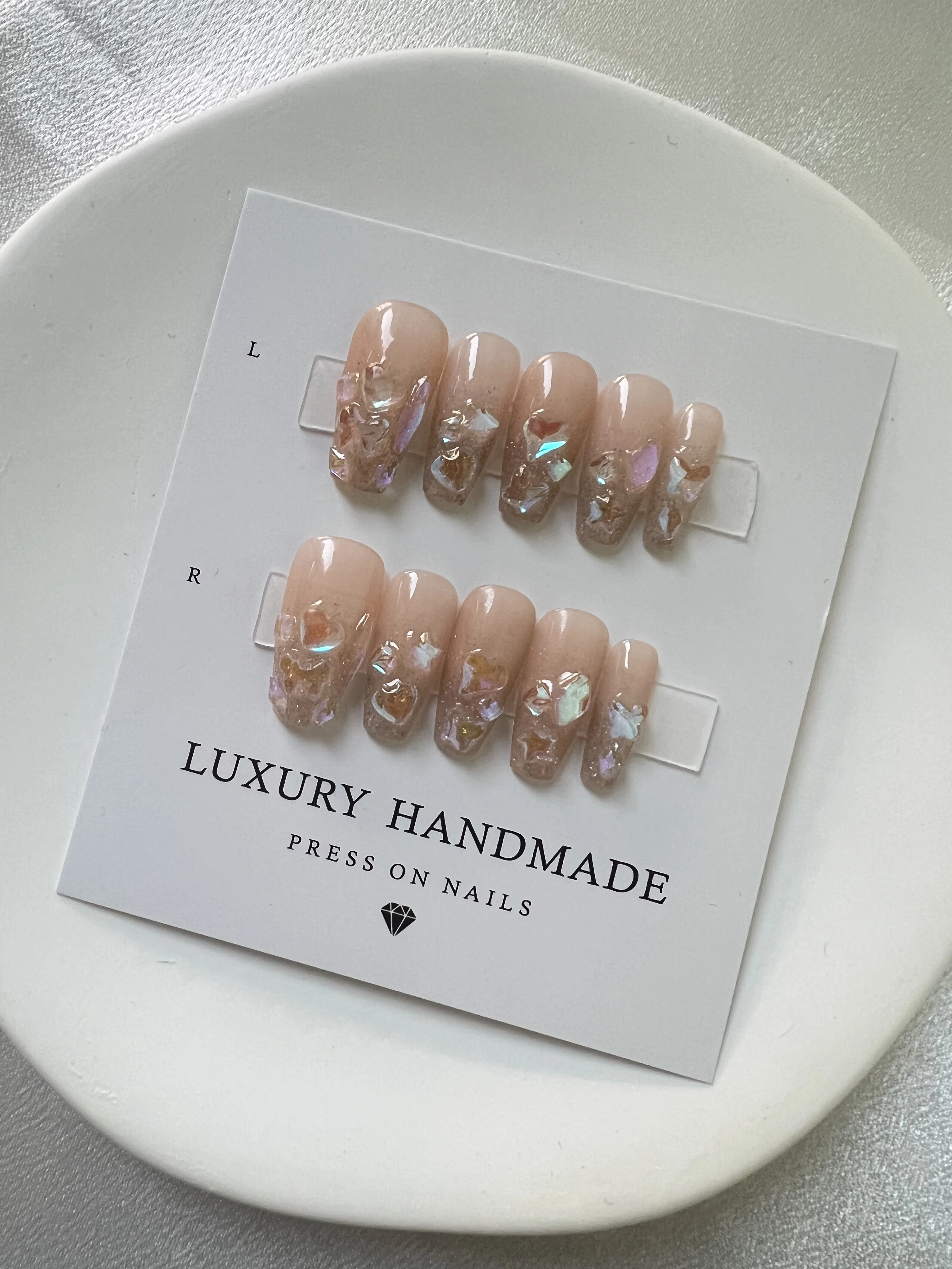 Wholesale Hand Painted Gel Acrylic Tips Beautiful Luxury Custom High Quality Handmade Press on Nails