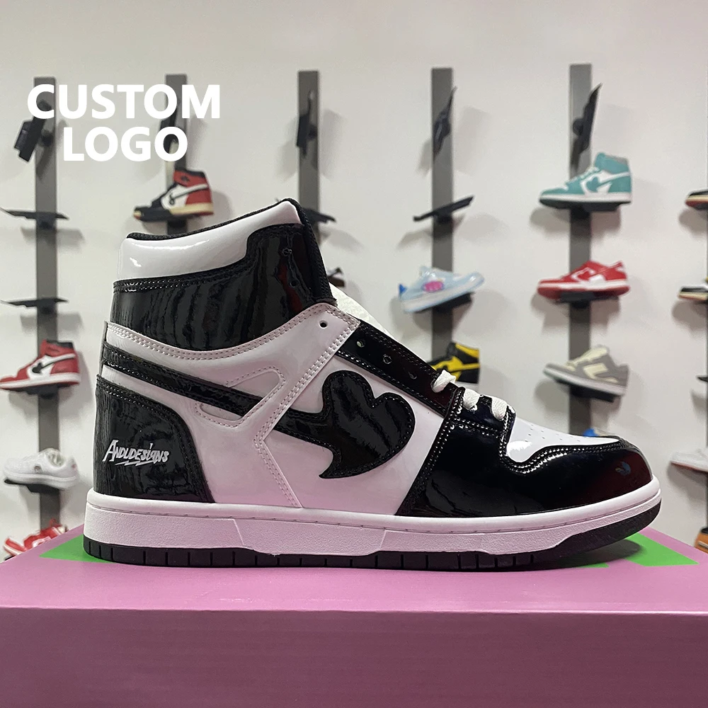 Wholesale Original Custom Logo Shoe Men Skateboard Basketball Style Sneakers Custom Leather Thick Sole Tide Shoes