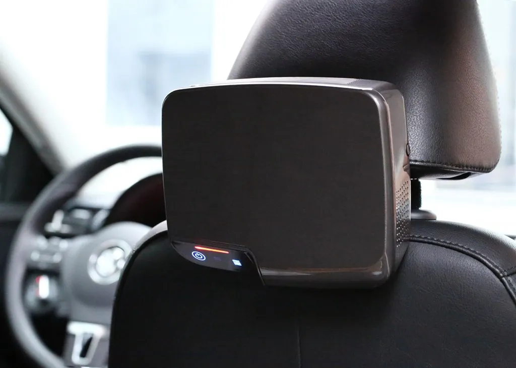 CP016E Smart Car Air Purifier with Real HEPA air cleaner PM2.5 Monitoring UVC Hepa Filter Desk Air Cleaner