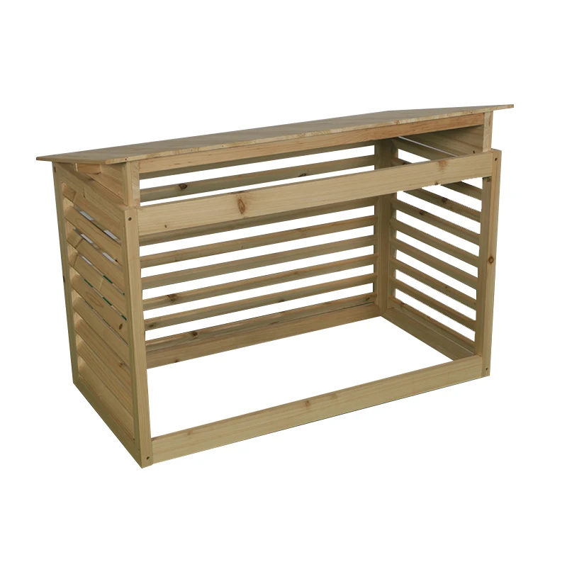 High Quality Garden Furniture Easily Assembled China Fir Wooden Air Conditioner Cover Fence