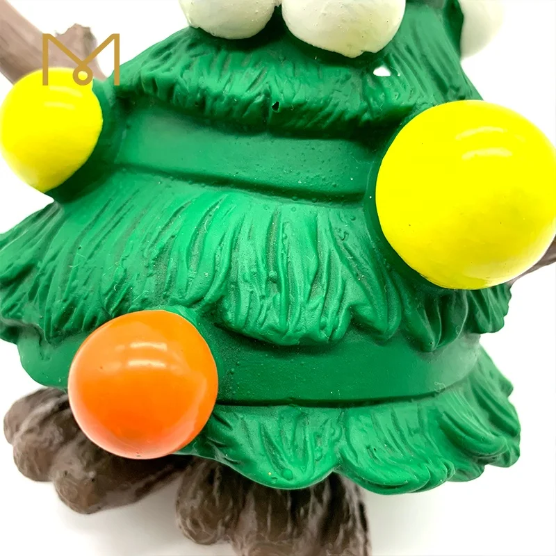2024 New products christmas tree pet toy rubber latex toy eco-friendly squeaky xmas dog toy