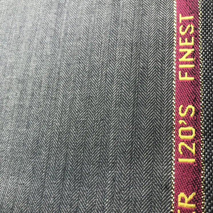 Italian English selvedge wool worsted merino suiting fabric