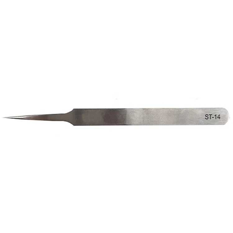 
High Temperature Resistant Stainless Steel Industrial ESD Tweezers For Mobile Repair Tools 