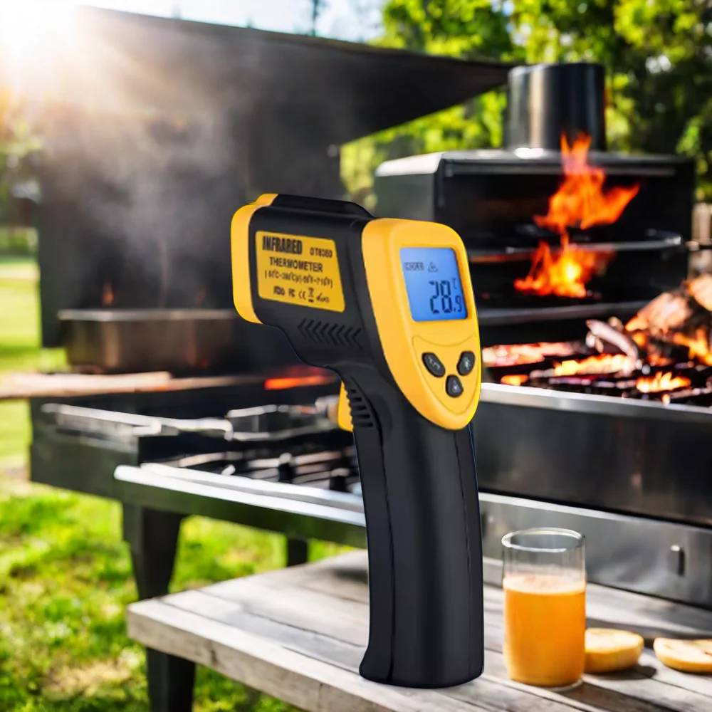 Industrial Object & Kitchen Foods Infrared Thermometer Gun Digital Temperature Measuring Inspection for Kitchen Use Made Plastic