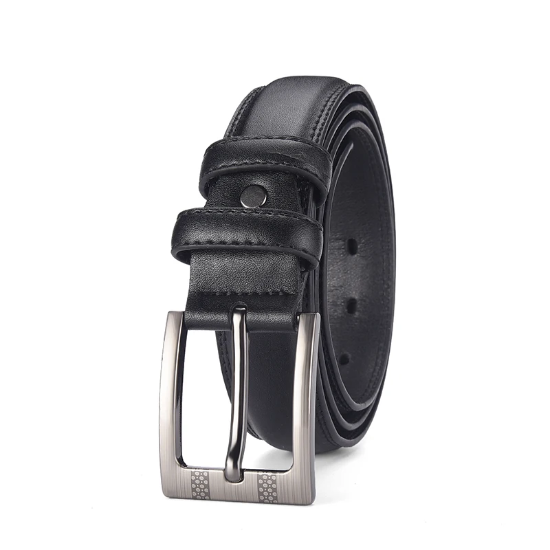 Custom Wholesale Personalized Men alloy buckle belt Men business Leather Belt