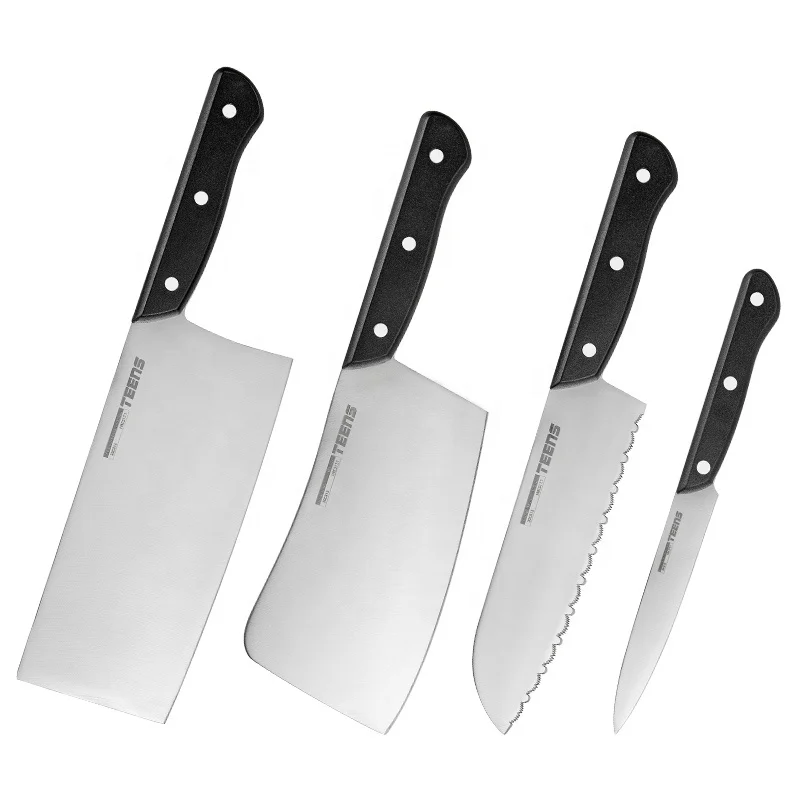 Best Selling Products 2022 Amazon Chinese Chopper Knives Set Stainless Steel Cleaver Boning Knife Kitchen Butcher Knife Holder