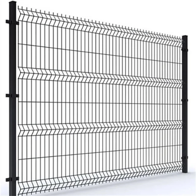 3D Curved Welded Wire Mesh Fence Panel Outdoor Metal Garden & Sports Fencing for Driveway Gates and Accessories