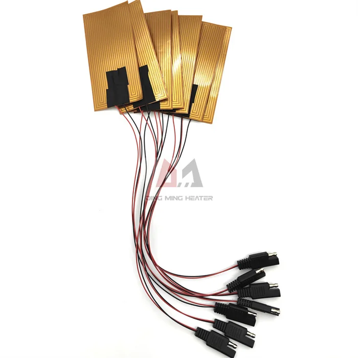 24v polyimide film heating element electric kapton 12v 12w flexible heater adhesive heating film