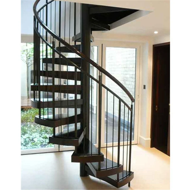 DAIYA spiral stair dwg с перил из закаленного стекла