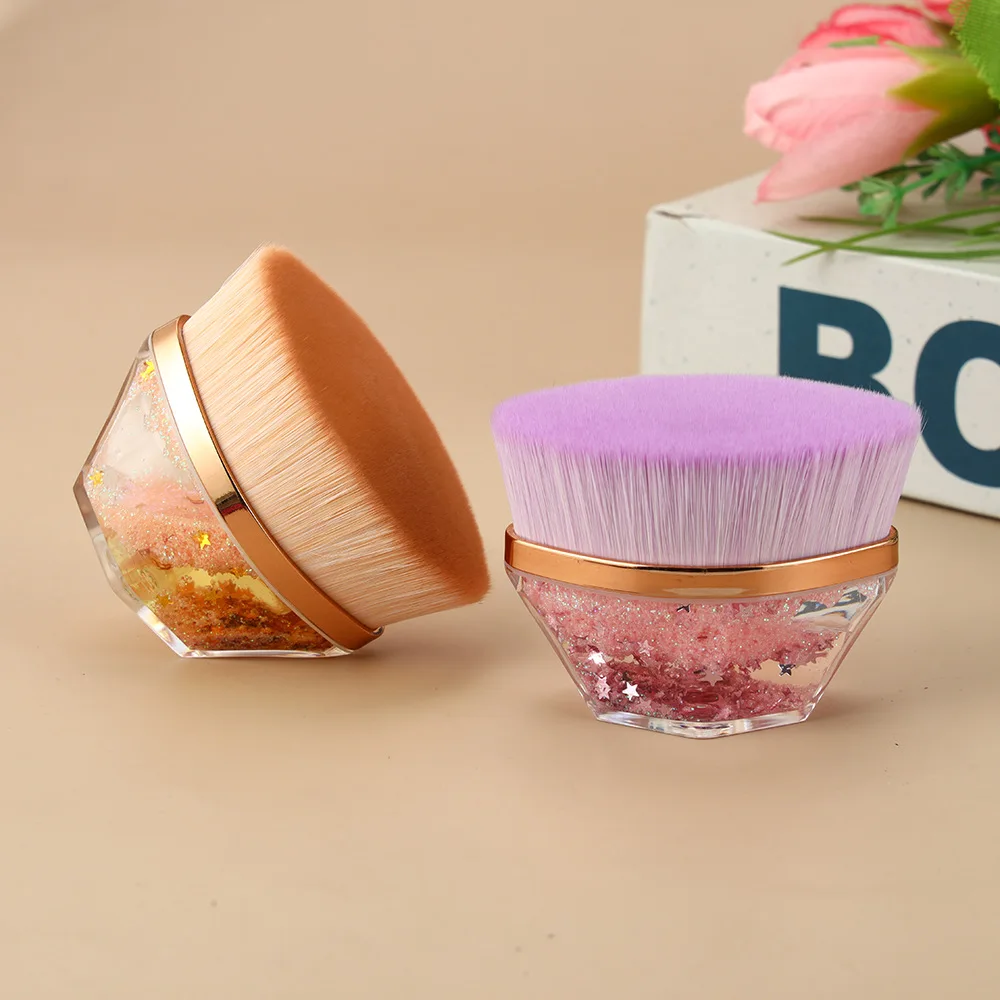 New 55 petal makeup brush quicksand handle foundation liquid beauty makeup concealer brush 55 magic foundation brush wholesale