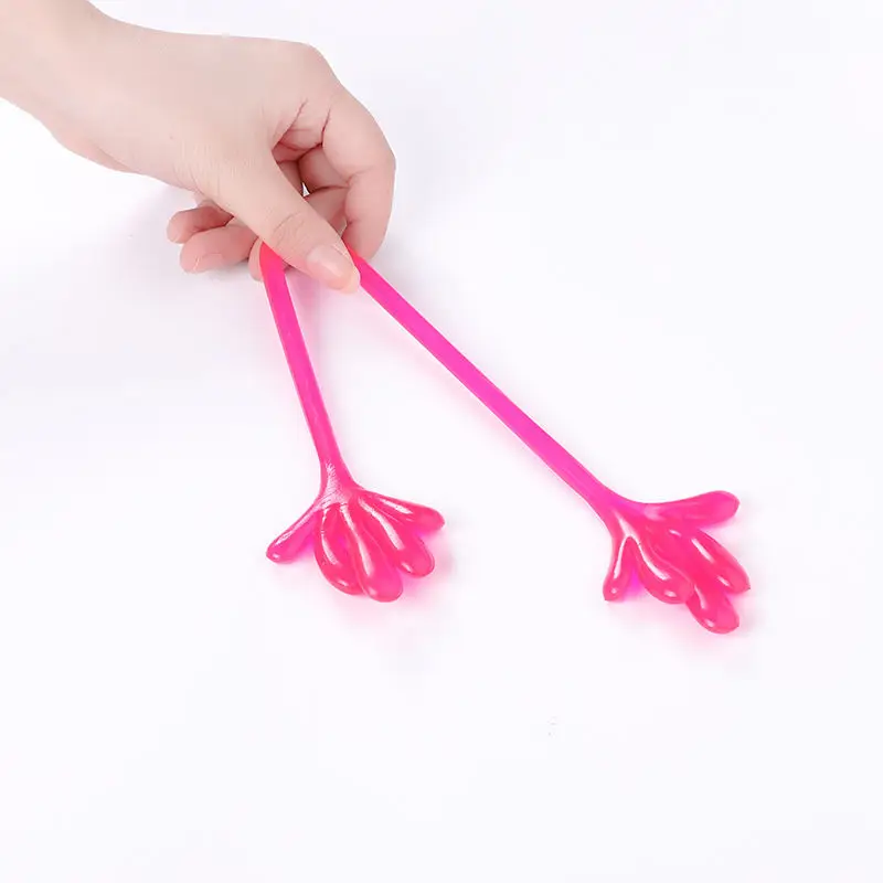 Wholesale Market Innovative Gift TPR Colorful Jelly Hand Palm Wall Sticky Toys Sensory Squeeze Toy Plastic Unisex 3-5 Days 7*2cm