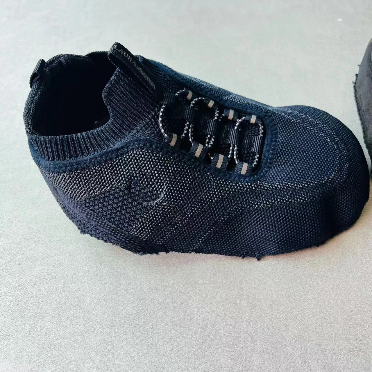 Knitted Fabric Polyester Dot Design Fly Knitting Sock Semi-Finished Football shoe upper