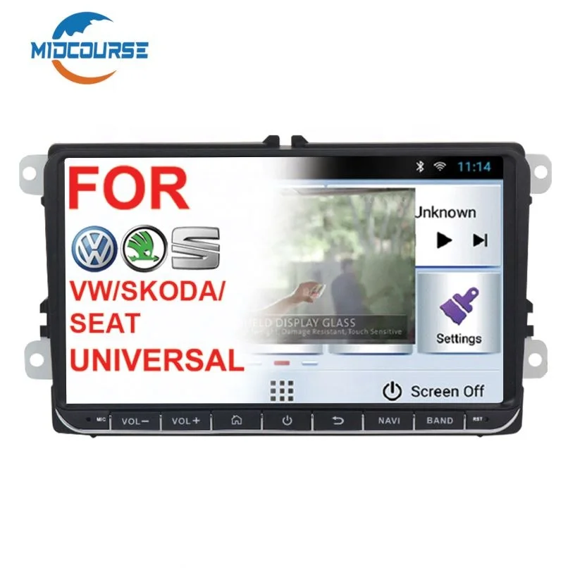 MIDCOURSE Android 8 1 автомобильный радиоприемник стерео GPS-плеер для Volkswagen B6 B7 Passat golf VW Polo CC Jetta мультимедийный плеер