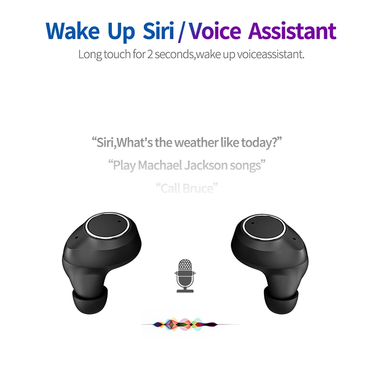 Trulyplus Wholesale Supplier M2 TWS True IPX5 Waterproof Wireless Earphone BT Waterproof Earbuds for Smartphone