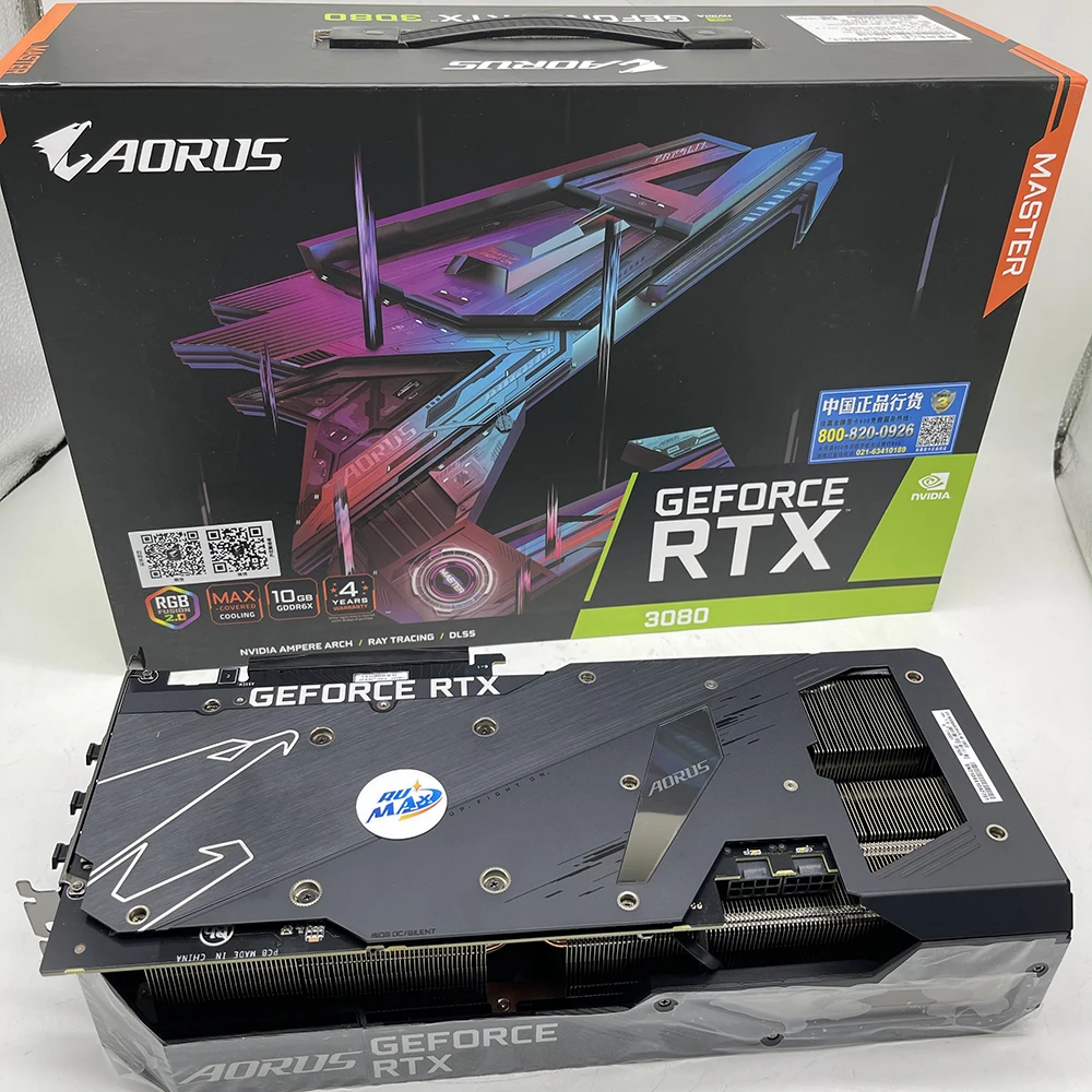 Rumax 2022 Best Selling Gigabyte Aorus Master Gaming RTX 3080 10GB GDRR6X 512-bit Graphics Card RTX 3080