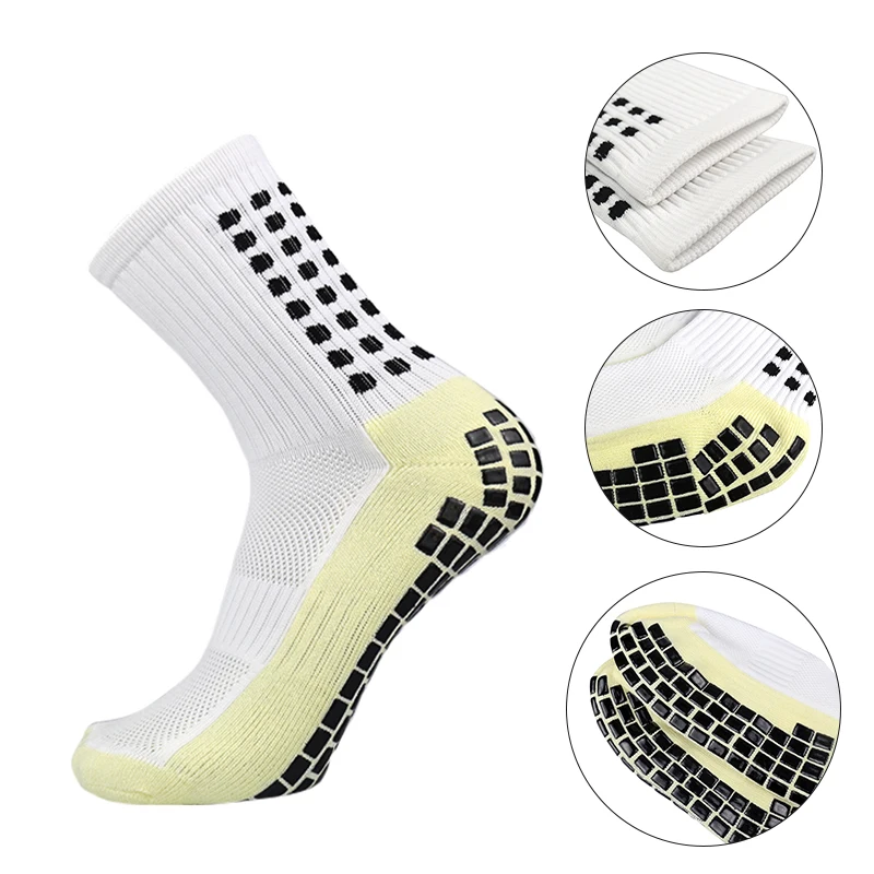 2023 New Men Women Double Sided Adhesive Sports Soccer Socks Silicone Non-Slip Grip Cycling Sports football Socks