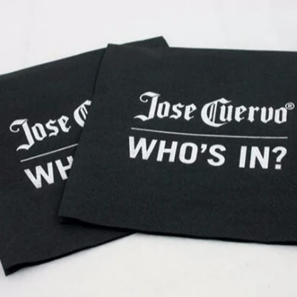 Custom logo printing 2 ply air-laid table bar Napkin tissue paper cocktail dinner serviettes