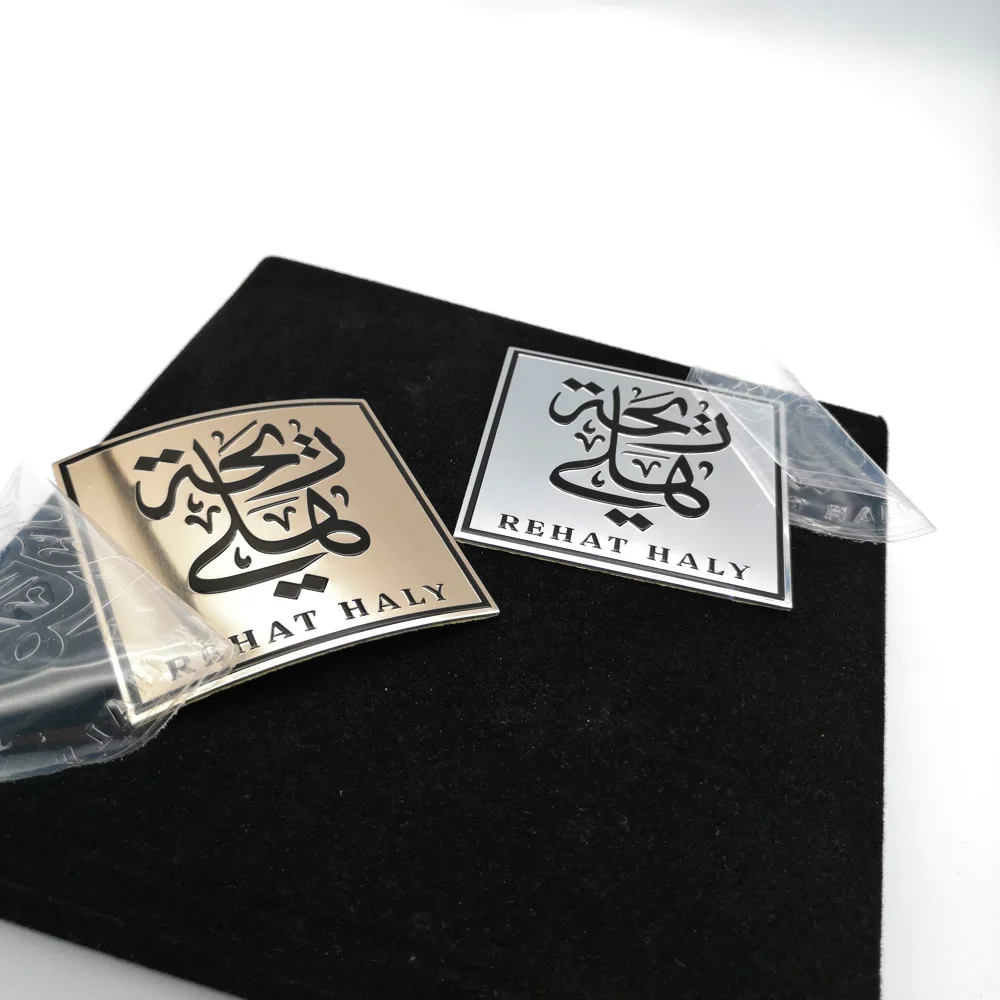 Customized size metallic color/pantone color alcohol proof sticker for perfume glass bottle with 0.3-1.5mm thickness