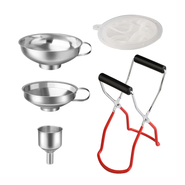 Yongxin Stainless Steel Can Jar Lifter Kitchen Funnel for Canning Bottle Opener Jam