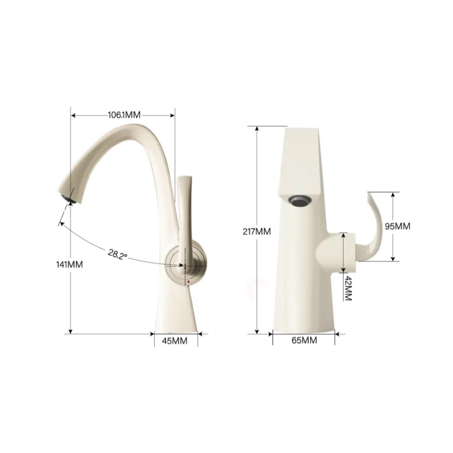 New Fashion Brushed Gold Home Bathroom Faucet Wash Basin Faucet