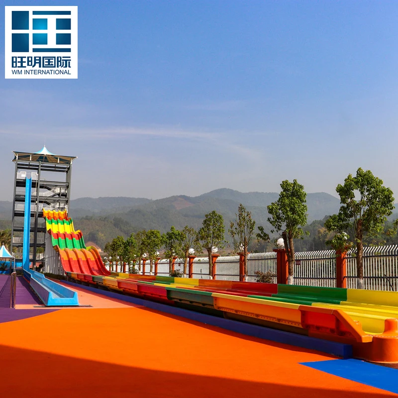 Resort Hotel Aqua Park Water Slide Rainbow Racing Mat Water Slide