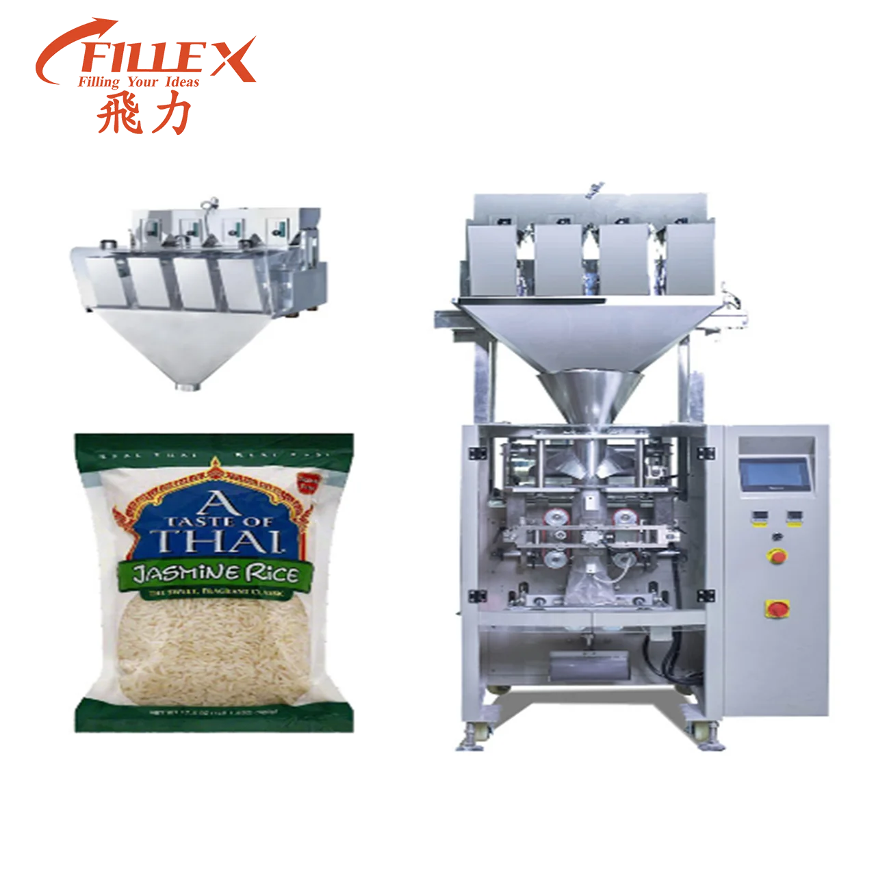 Automatic particle packing machine (three four-Side seal) dilatant foodstuff hardware plastic packing machine