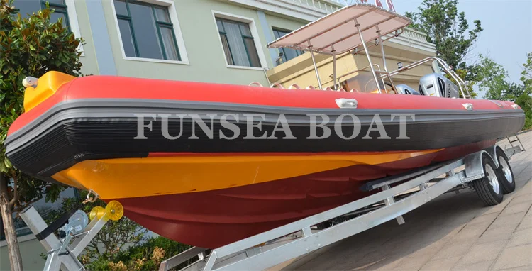 manufacturer 28 ft 860 long uae fiber fiberglass luxury rib semi rigid inflatable yacht speed day boats for water sports