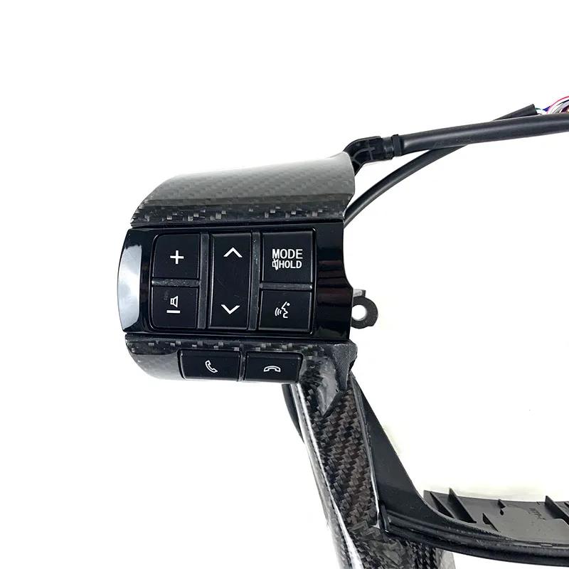 FOR Toyota FJ CRUISER 2015 2016 2017 2018 2019 2020 customized car steering wheel Carbon fiber button cover