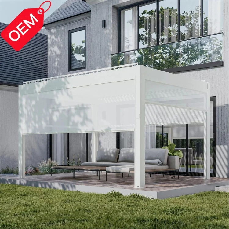 3X3 3X4 4X4 6X4 Hefei Outdoor Aluminum pergola aluminum winter post base pergola adjustable prefeb house aluminum garden pergola