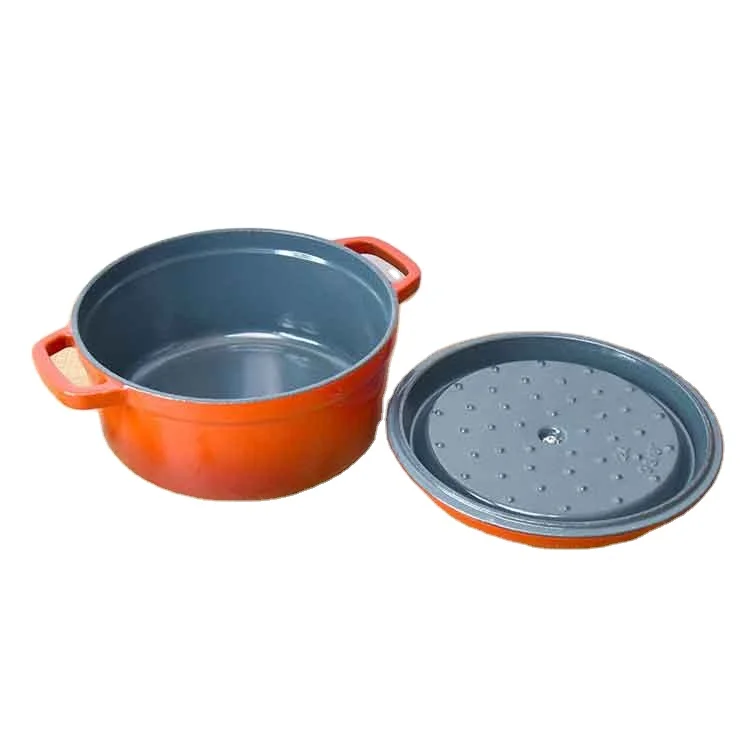 Hot sale High quality Enamel Oval cover cast iron Dutch oven with lid