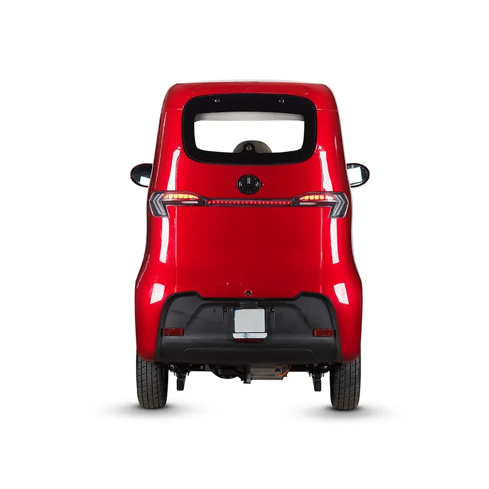 red fully enclosed electric tricycle kabinenroller 1500w 45kmh Europe charger old people electric mini rickshaw tricycle