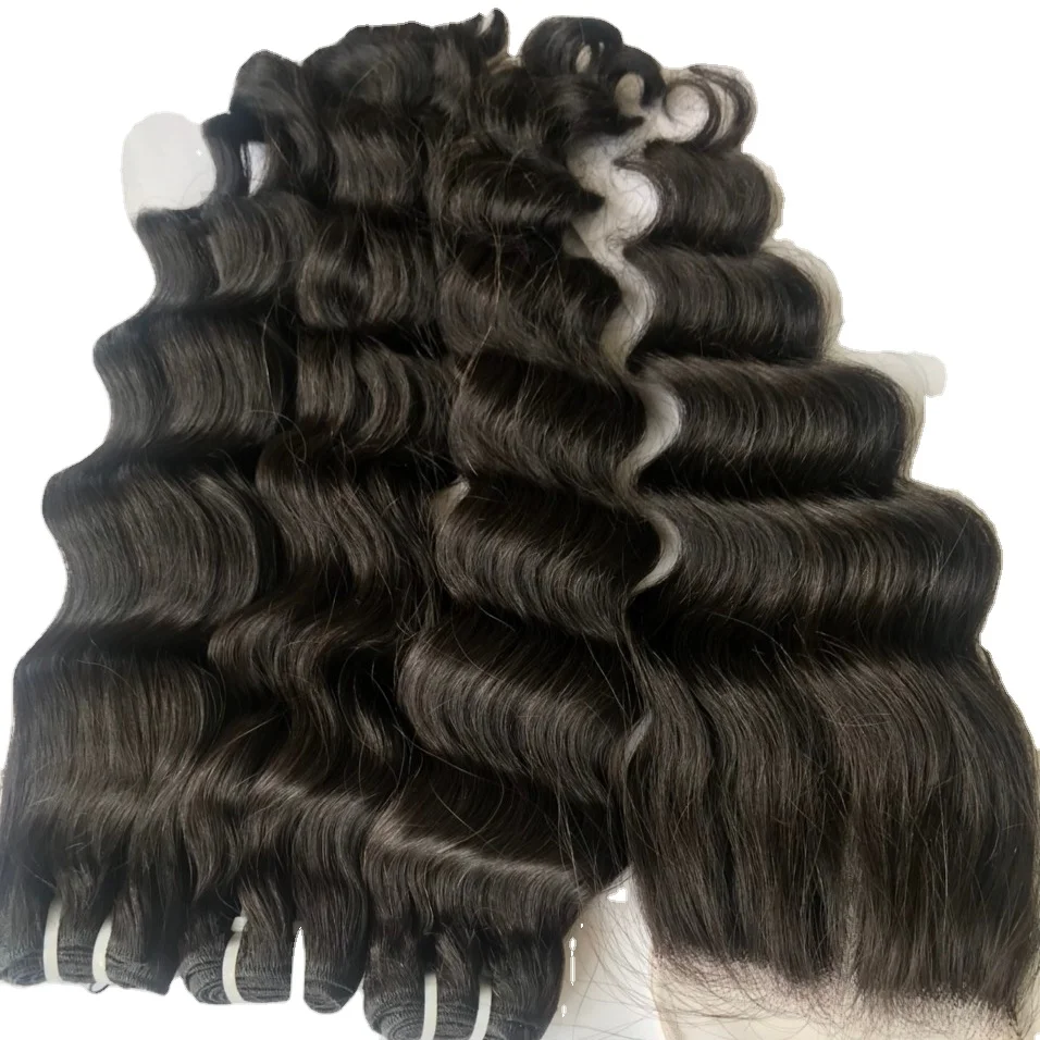 
 Оптовая продажа, накладные человеческие волосы Black Deep wave, вьетнамские волосы 8-24 дюйма  