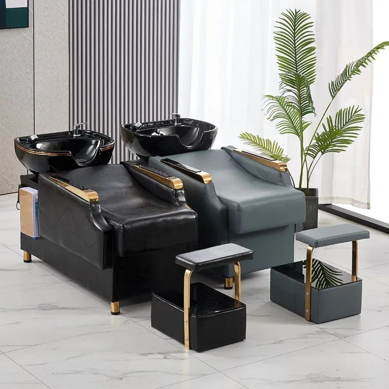 Седых волос салон мебели парикмахерские ножницы для мытья волос салон станции раковина шампуня кровать и кресло с массажем