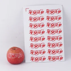 Self-adhesive sticker printing Christmas custom shape transparent label transfer sticker private custom logo transparent sticker