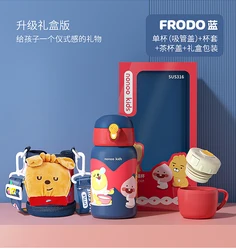 Cute cartoon pattern insulated 316 insulation stainless steel water bottle for kids school