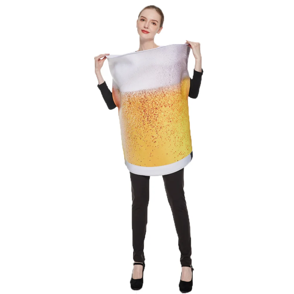 Festival carnival performance clothes Elegant and funny beer cup one-piece  Costume