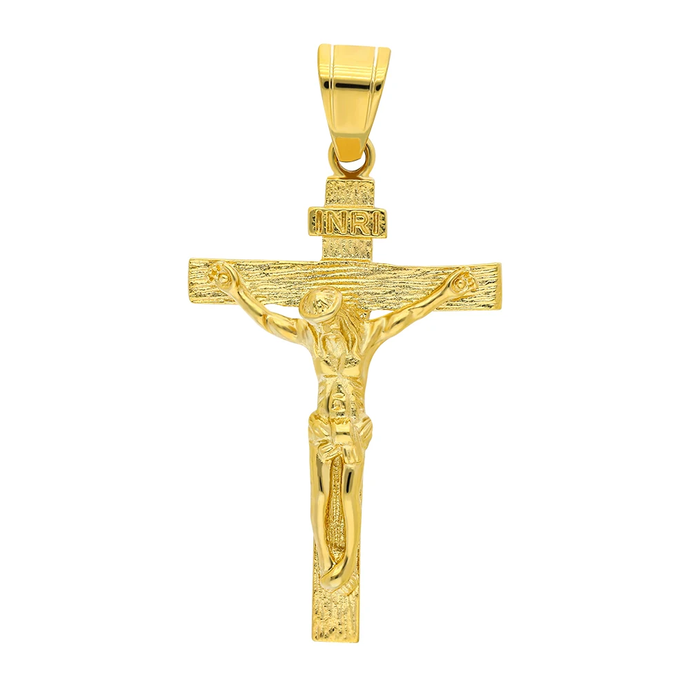 
Fashion stainless steel jewelry Charm Man Gold Plated Jewelry 316 L Religious Ornaments Jesus Cross Stainless Steel Pendant 