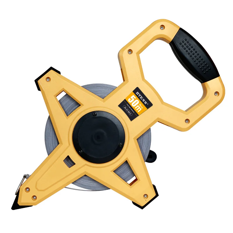 BTE High Quality 20M 30M 50M Long Open Frame Fiber Tape Measure Ruler Fiberglass Measuring Rule Tape