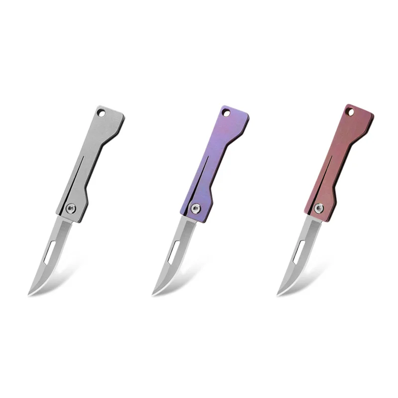 Titanium EDC Folding Small Pocket tools Titanium Version Folding Pocket Knife